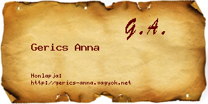 Gerics Anna névjegykártya