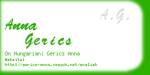 anna gerics business card